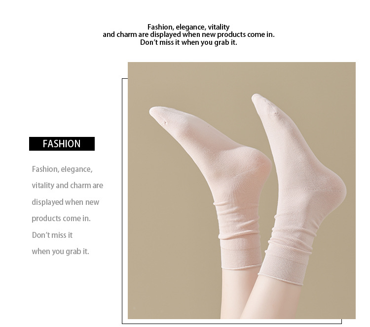 Meias Femininas Mid-Calf Anti-Pilling