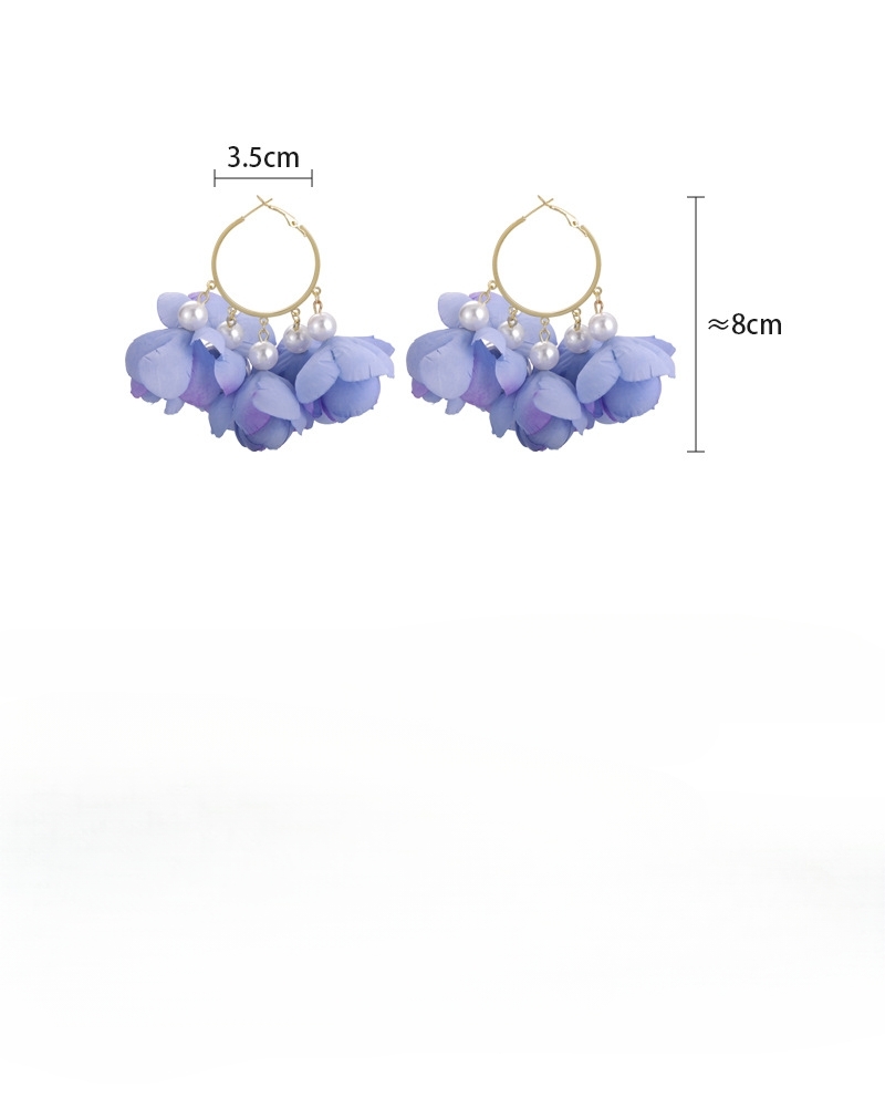 Серьги-кисточки с жемчугом Цветочные