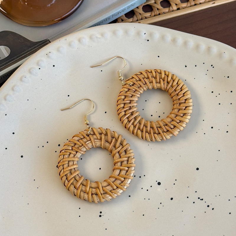 대나무 후프 귀걸이