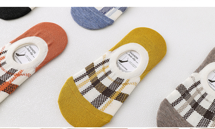 Calzini No-Show a Quadri Donna