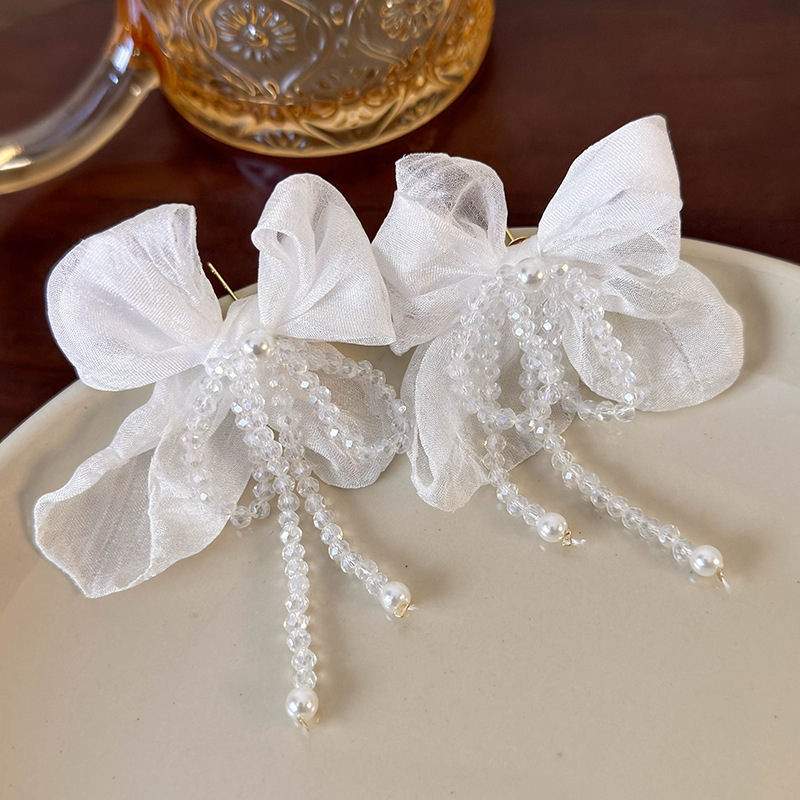 메쉬 플라워 이어링