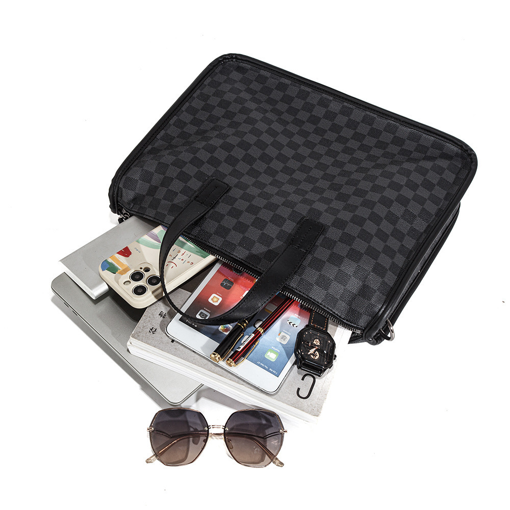 حقيبة كمبيوتر محمول وكتف رجالية منقوشة