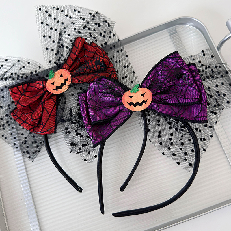 Diadema de Lazo con Calavera de Calabaza