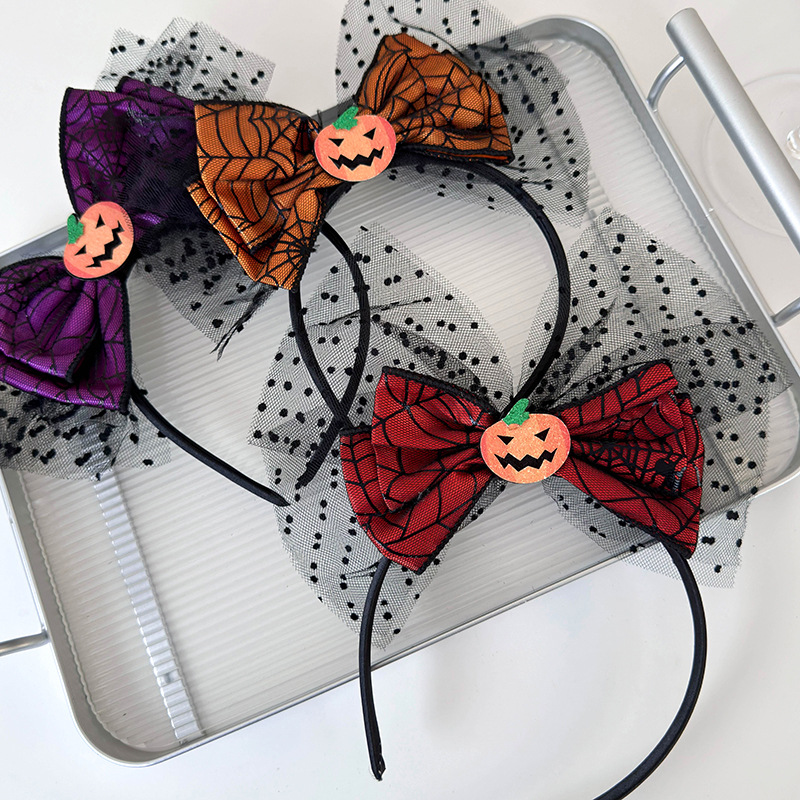 Diadema de Lazo con Calavera de Calabaza