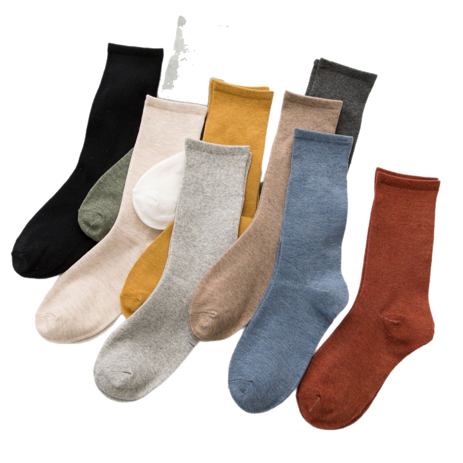 Meias Cano Médio Algodão Femininas