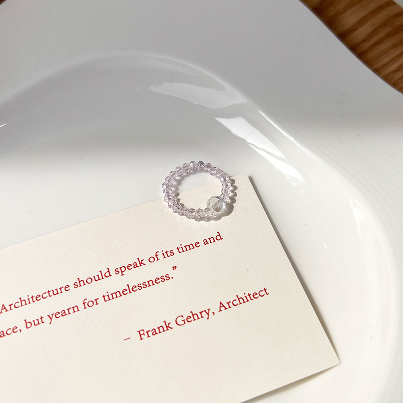 Crystal Beaded Necklace and Ring Set