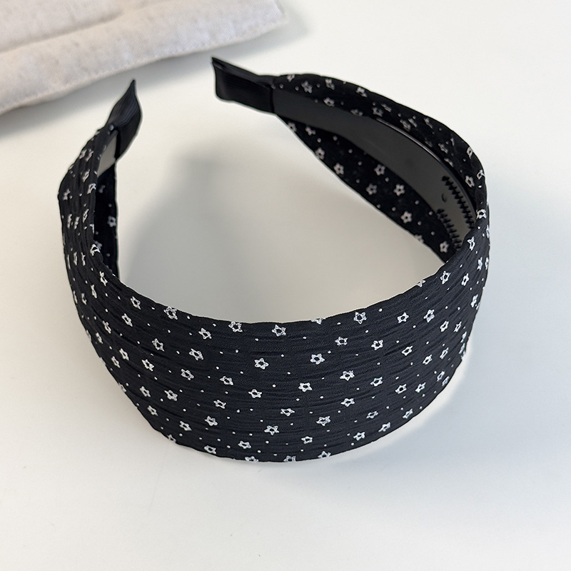 Diadema Ancha con Puntos y Flores