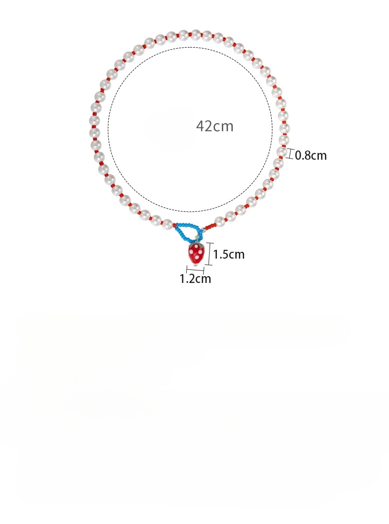 Намисто-чокер з полуничною перлиною