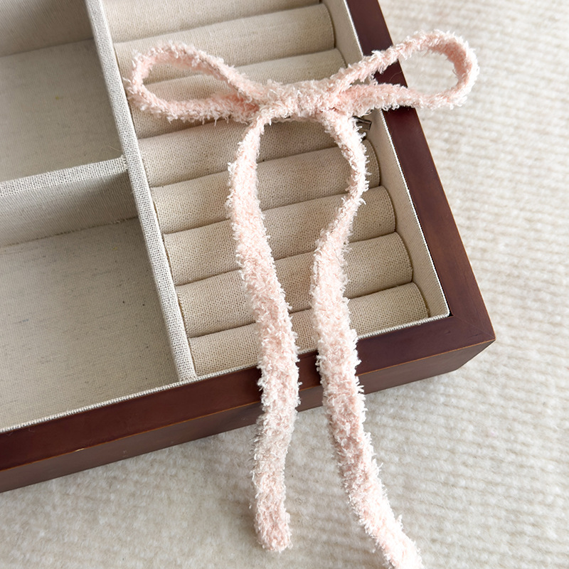 Plush Bow Hair Clips