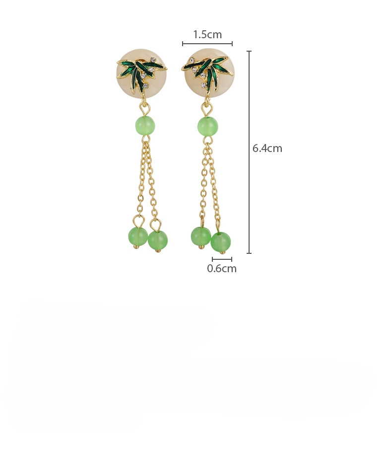 Bambu Pärl Tofflor Örhängen