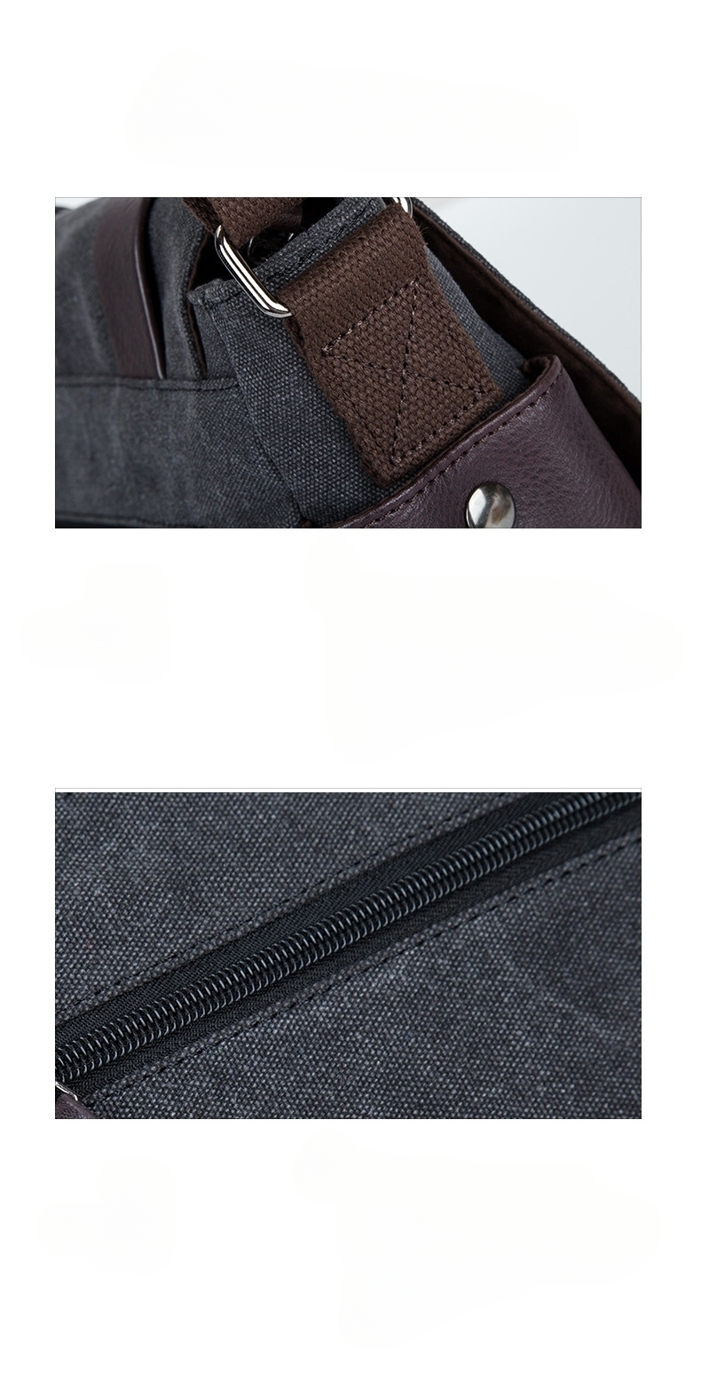 メンズキャンバスクロスボディショルダーバッグ