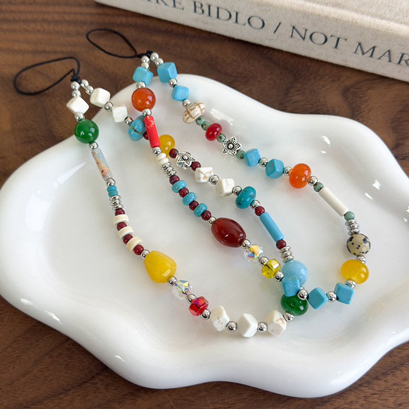 Stone Bead Phone Lanyard