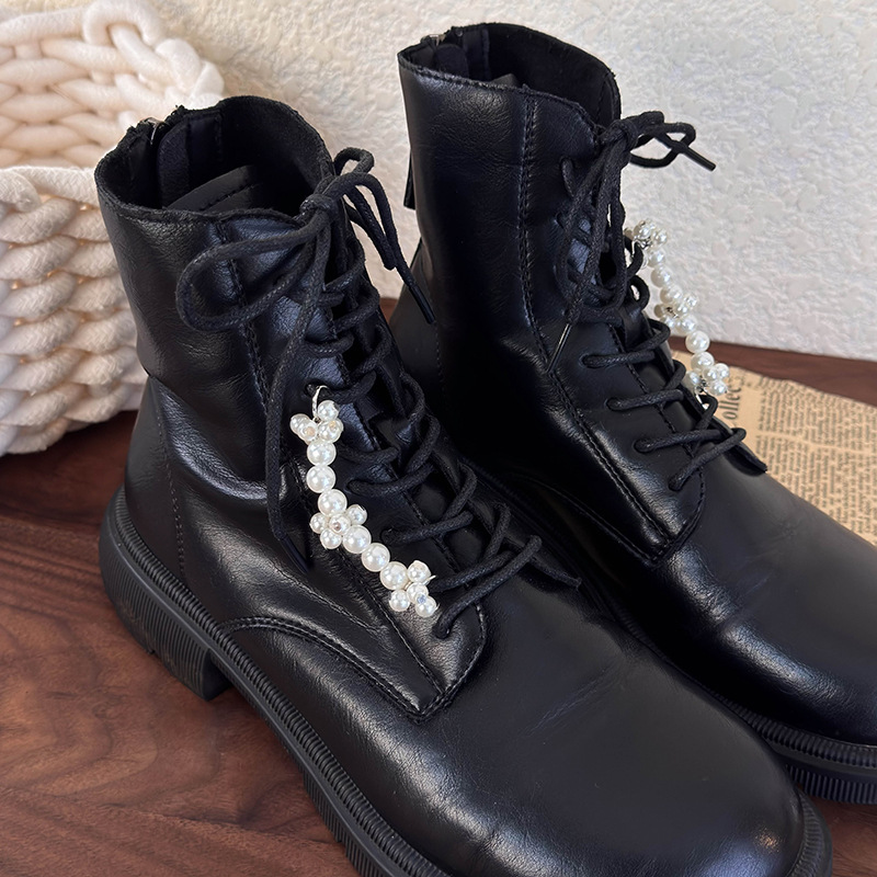 Pearl and Flower Bead Shoe Charms