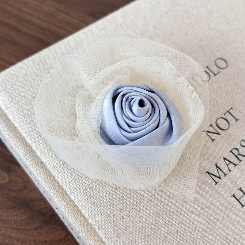 Satinros Hårklämma och Hårsnoddsset