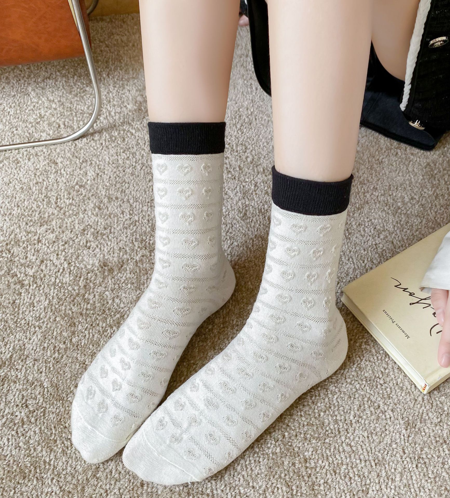 Meias 3/4 Coração para Mulher