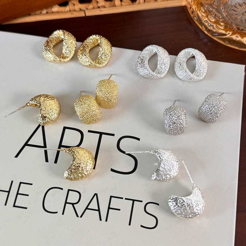 스파클링 기하학 귀걸이 스터드