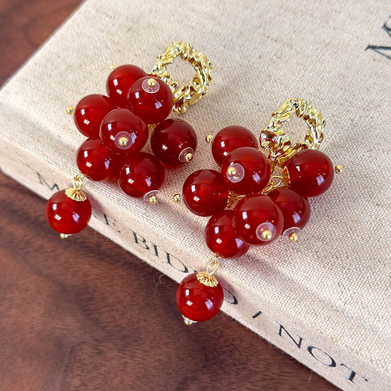 Anting Tassel Manik Merah