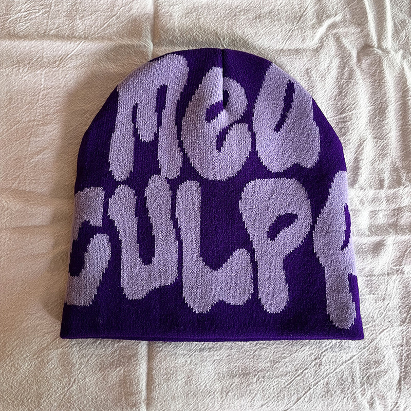 Jacquard Πλεκτό Κασκέτο με Εκτύπωση Αλφαβήτου