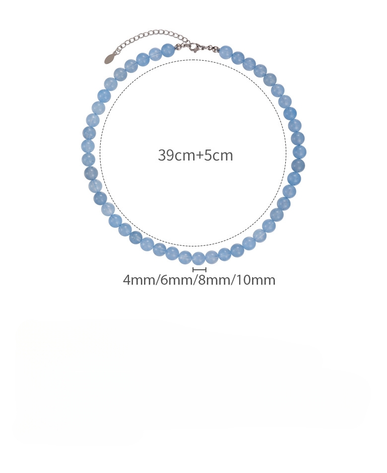 قلادة بحرية زرقاء بالخرز