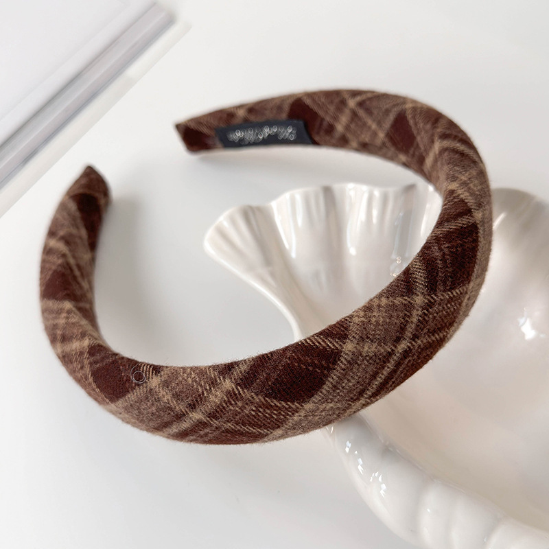 Diadema de Tela Estampado Preppy Vintage