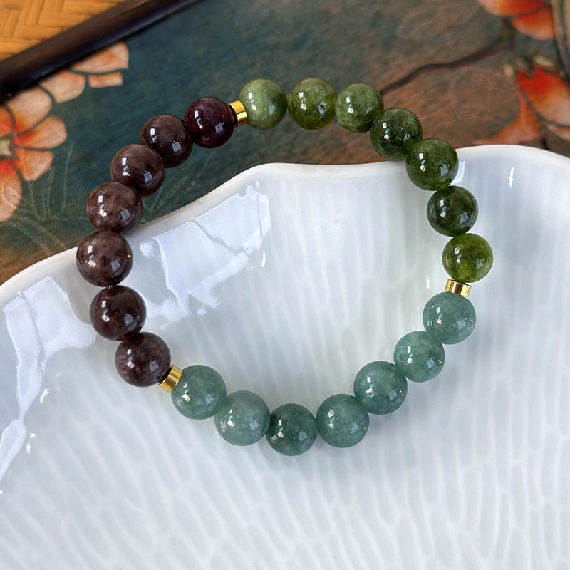 سوار خرز حجري طبيعي هندسي