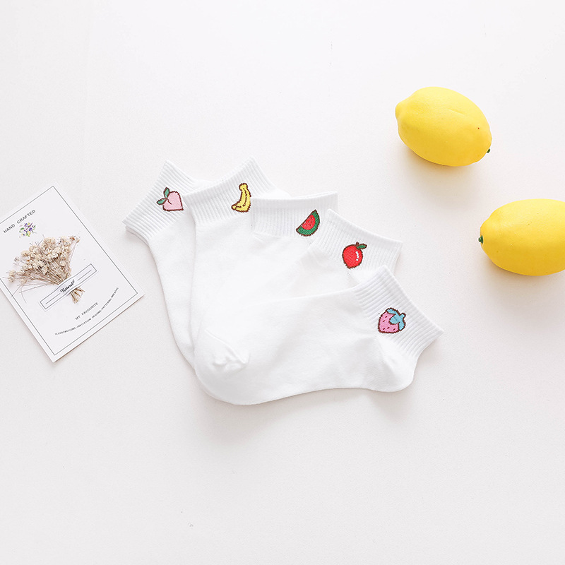 Dames Katoenen No-Show Fruitsokken