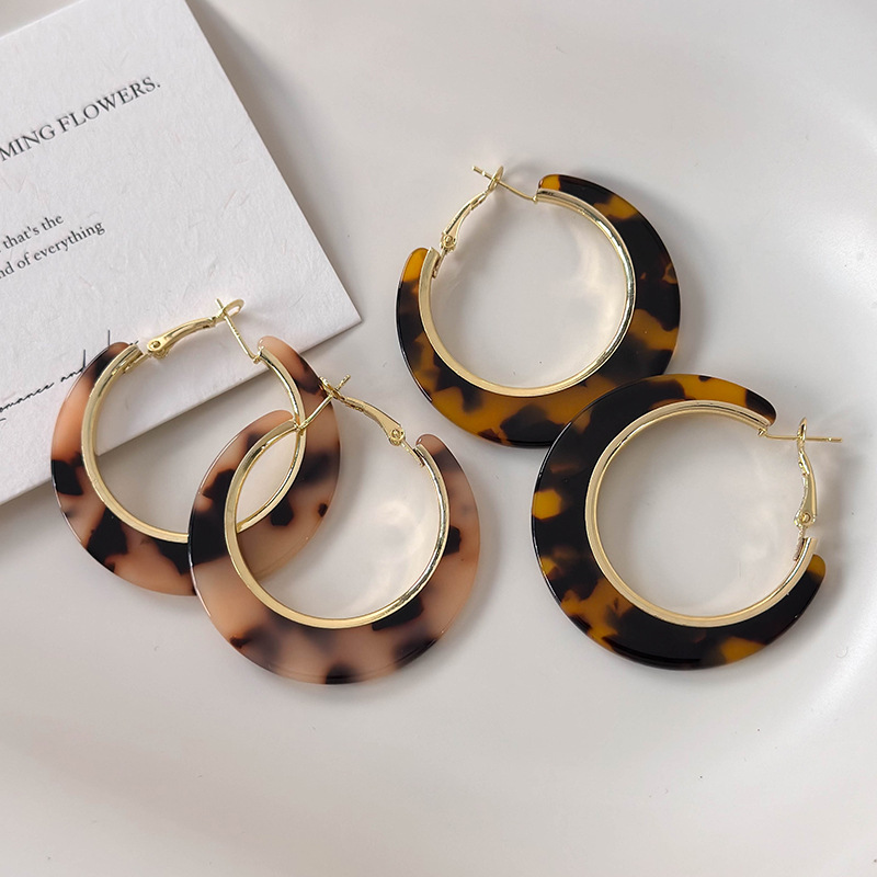 Σκουλαρίκια με Εκτύπωση Λεοπάρδαλης