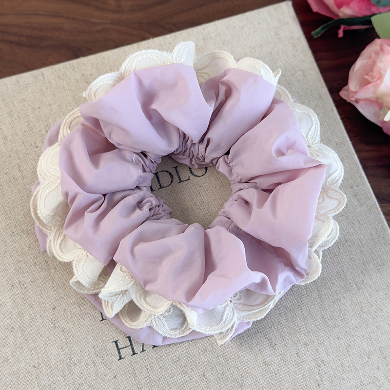 Scrunchies Διπλής Στρώσης Δαντέλα