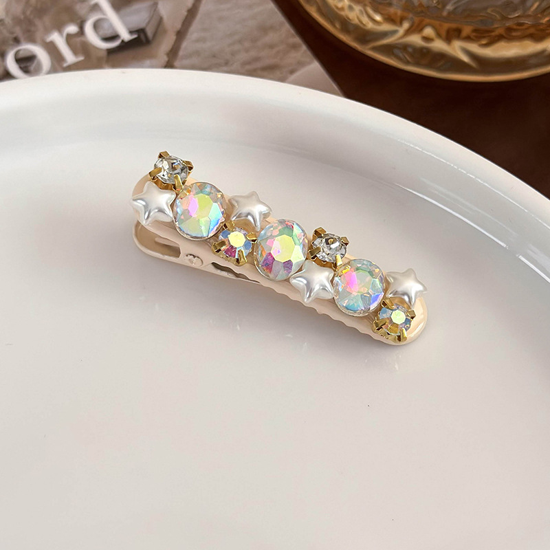 Заколка для волос с блестящей звездой и жемчугом