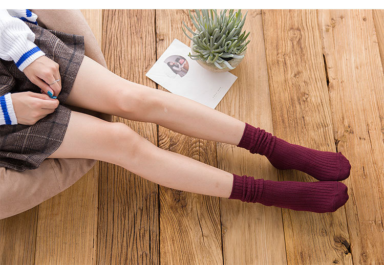 Meias Cáqui de Algodão para Mulheres