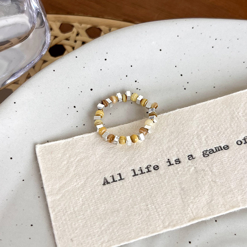 Beaded Elastic Cord Ring