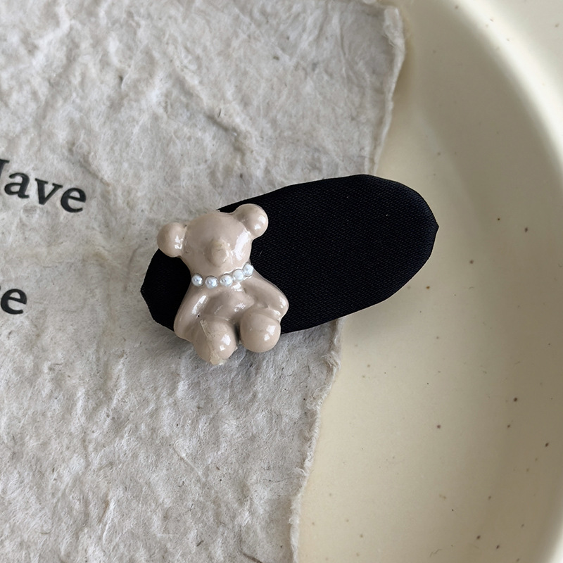 3D Oval Κλιπ Μαλλιών Αρκούδα