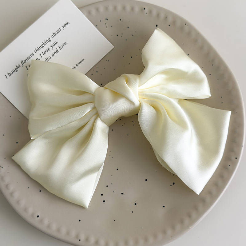 Pinza para Cabello con Lazo Beige