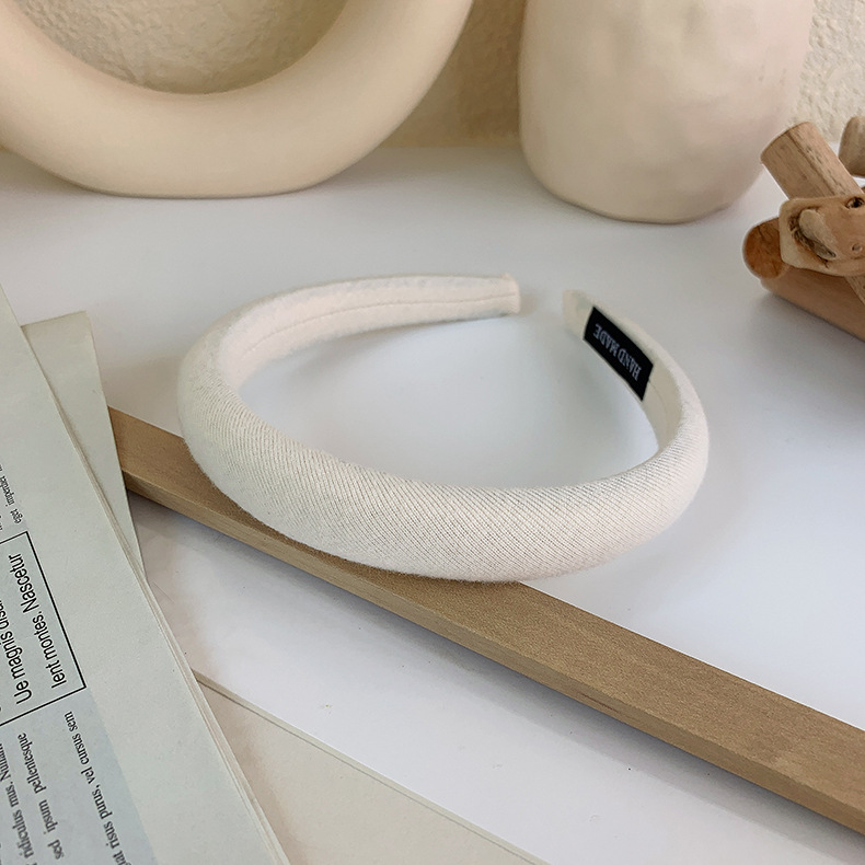 크림 스폰지 헤어밴드