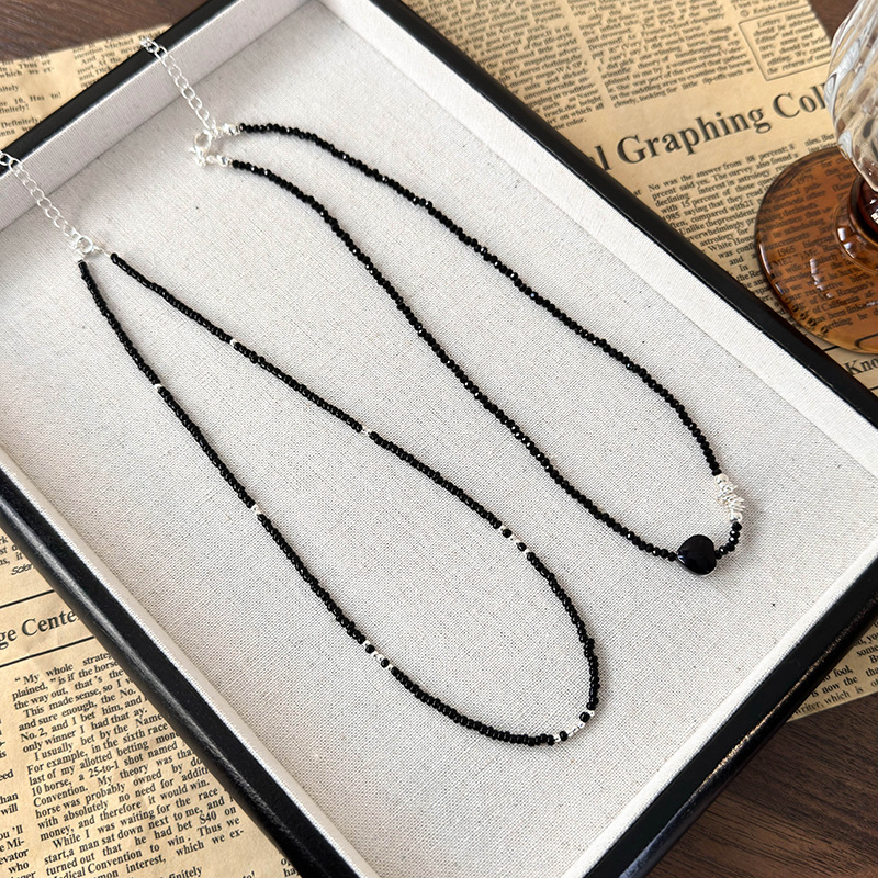 Zwart Hart Kralen Choker Ketting