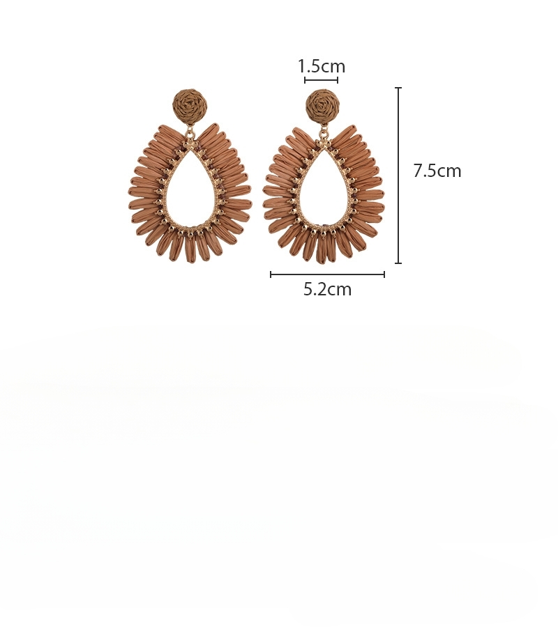 Orecchini a Goccia in Rafia Traforata