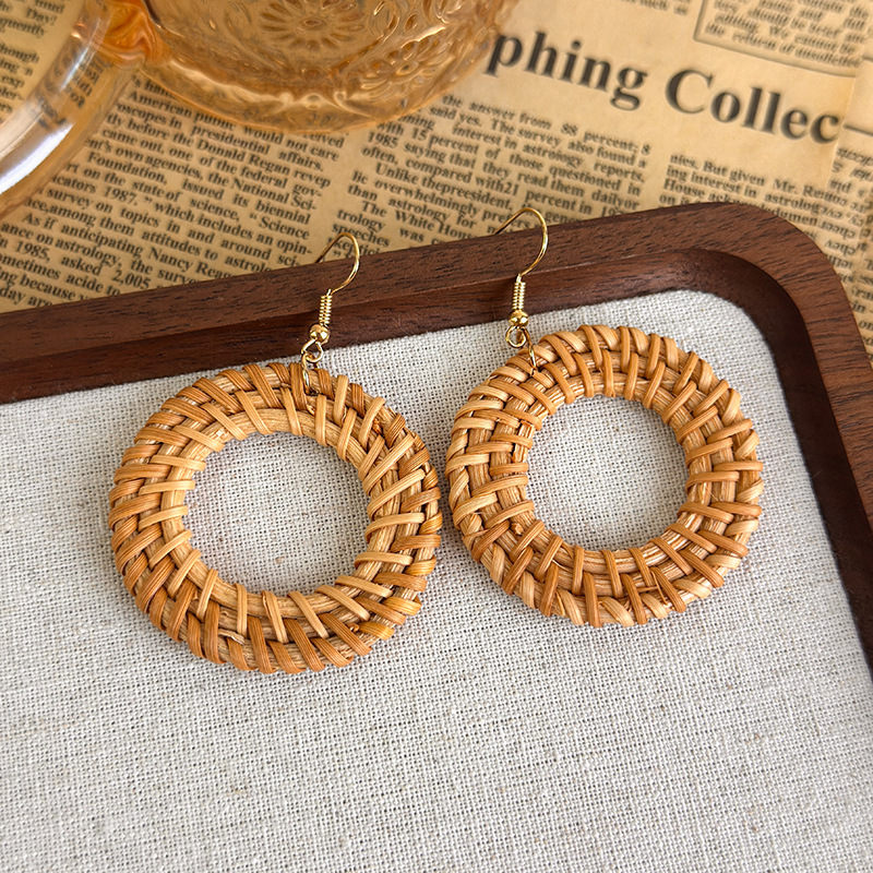 Bohemian Straw Earrings