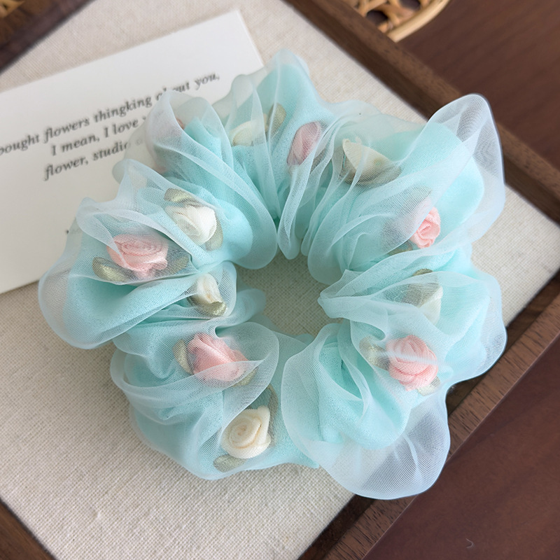 Hair Scrunchie with Double Roses