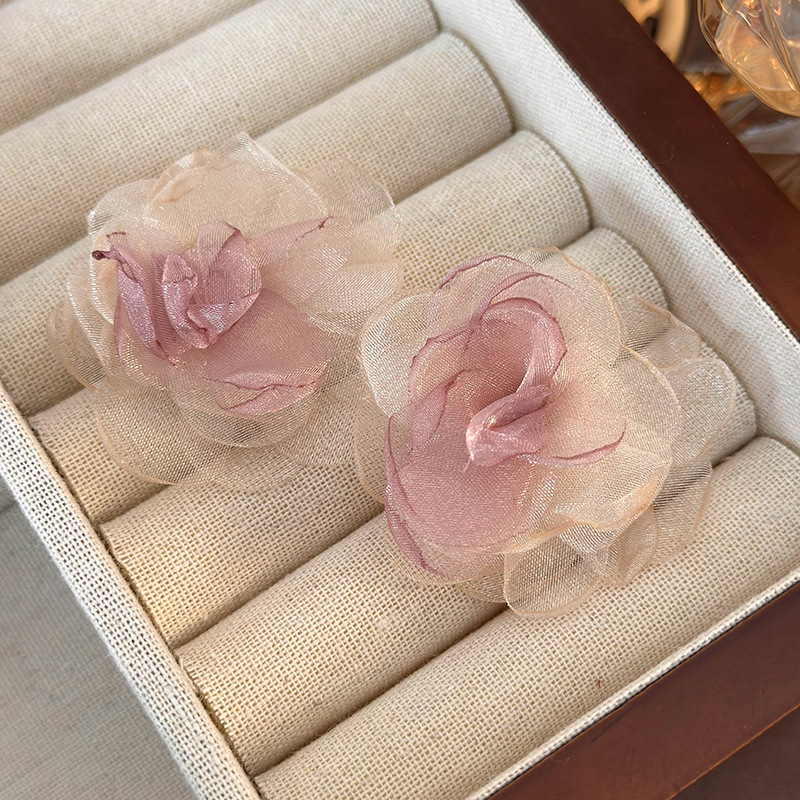 메쉬 플라워 이어링