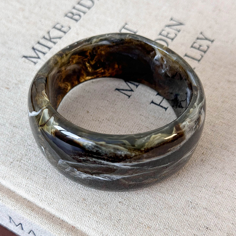 Ακανόνιστο Ευρύ Βραχιόλι Ακρυλικού Ακετάτου