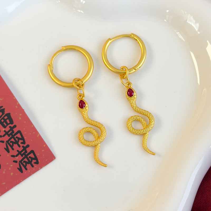 Yılan Burç Kulak Cuff ve Stud Seti