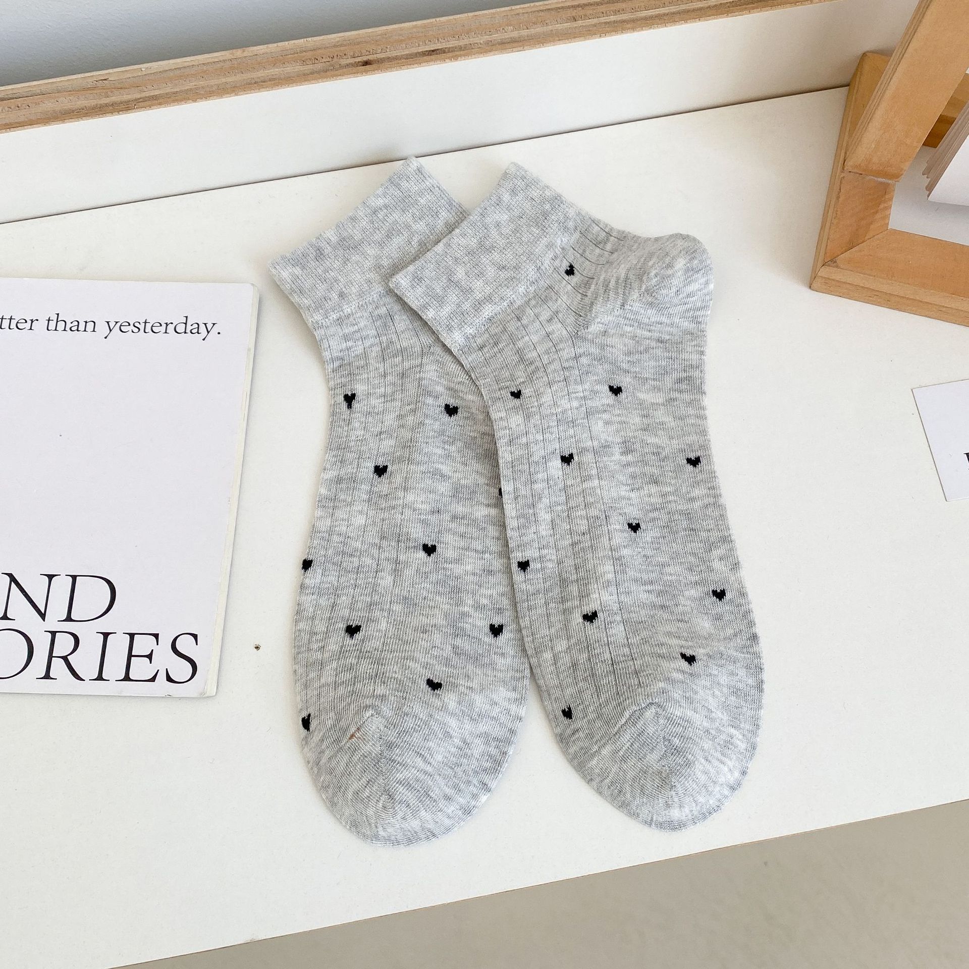 통기성 코튼 발목 양말