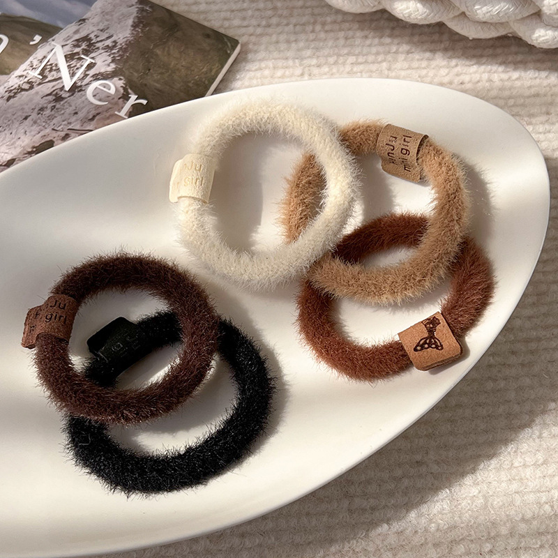 Pluche Haarelastieken Set