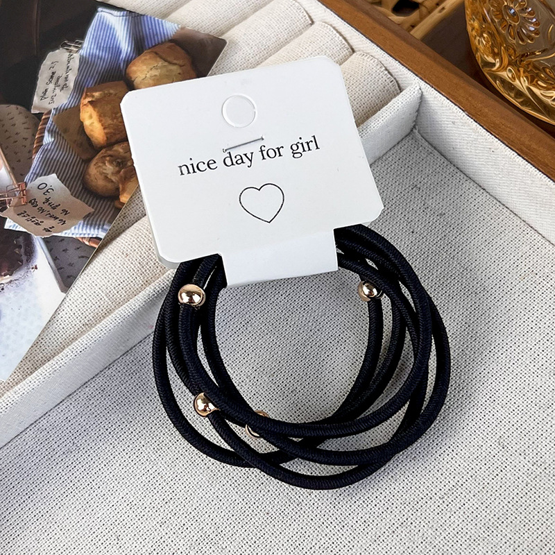 Haargummis mit Goldperlen Klein