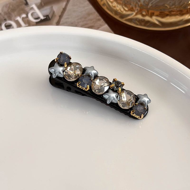 Заколка для волос с блестящей звездой и жемчугом