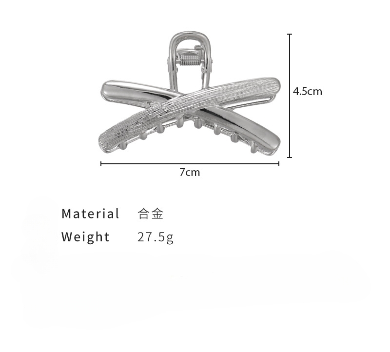 Металева Заколка-Акула X-Подібна Крос