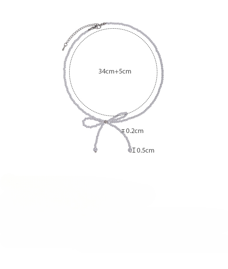 Намисто-чокер з перловою бантом