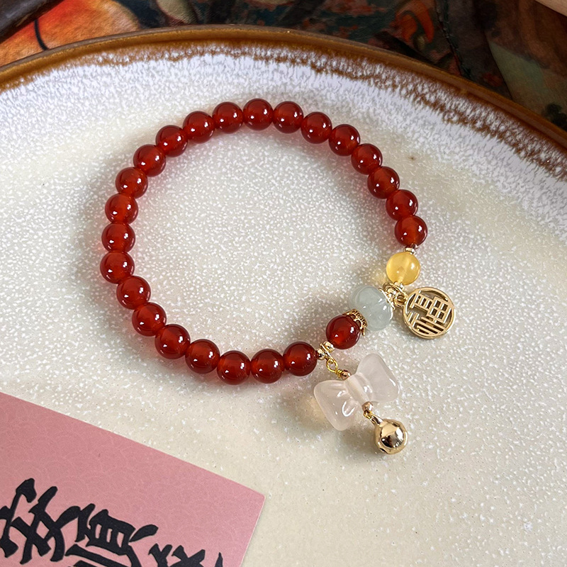 Браслет з червоного агату