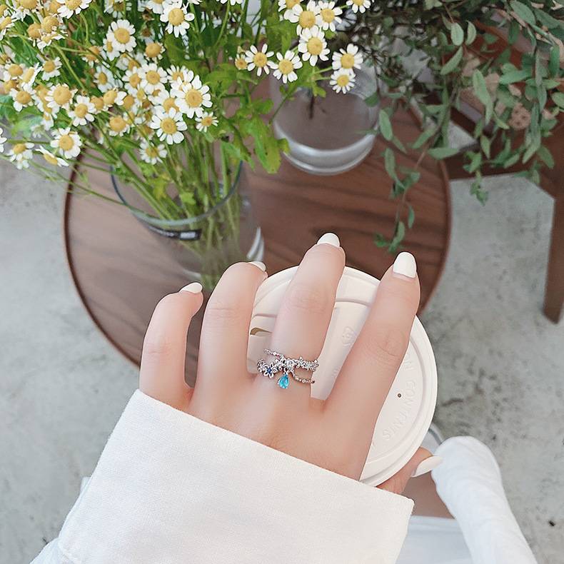 Floral Heart Open Ring