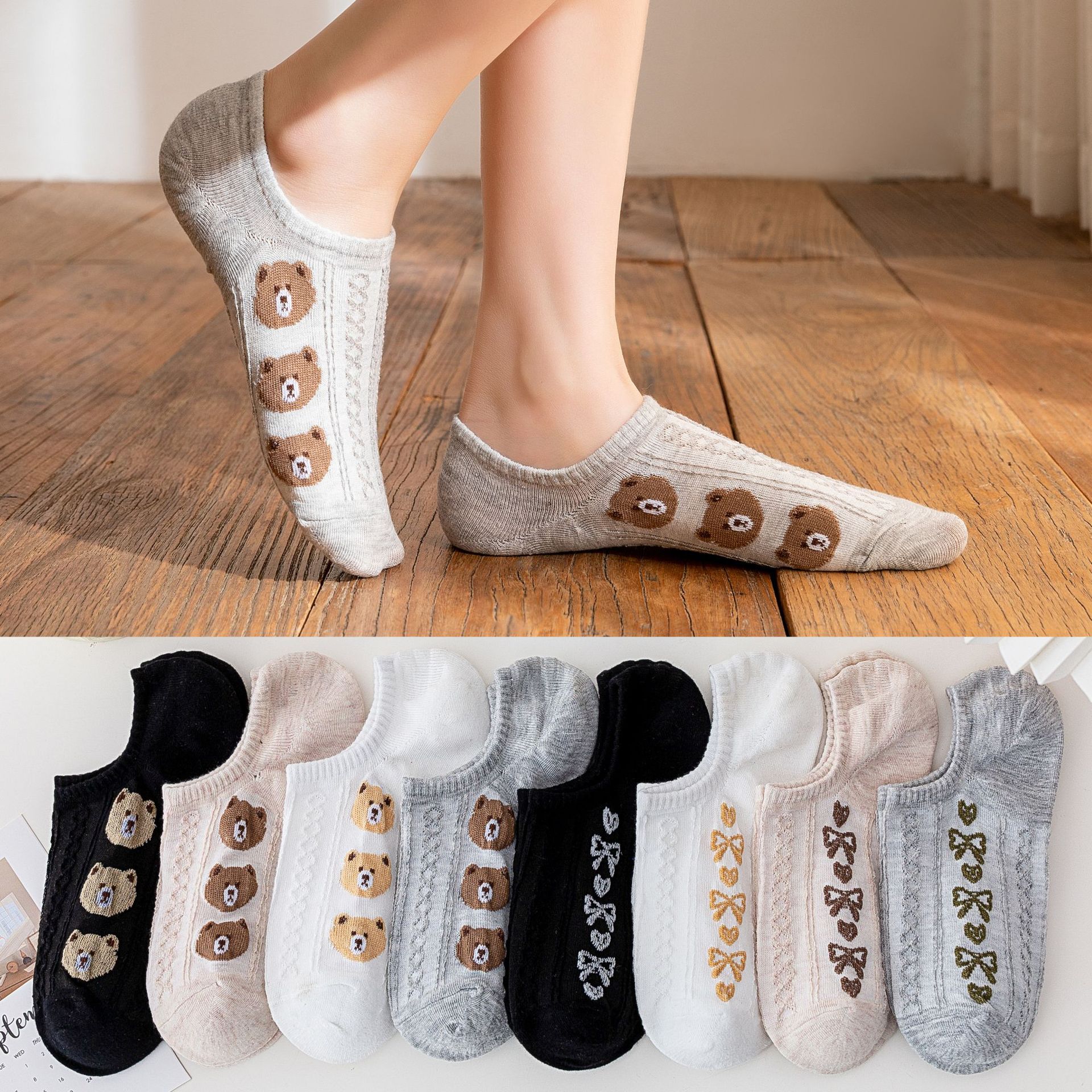 Ponožky Cartoon Medvěd Loaf